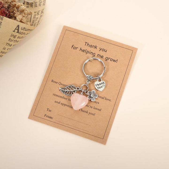 FREE Today: Thank You Crystal Healing Stone Keychain Gift for Women - Thank You Help Me Grow Teacher Gifts - image 2