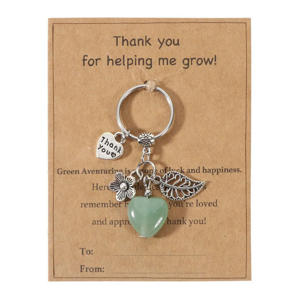FREE Today: Thank You Crystal Healing Stone Keychain Gift for Women - Thank You Help Me Grow Teacher Gifts - Green Aventurine - image 16