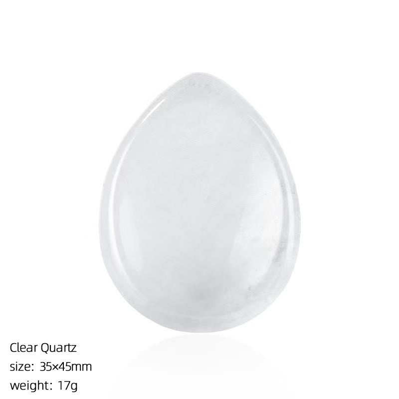 FREE Today: Natural Crystal Worry Stone Bulk Healing Crystals for Anxiety Relief - Clear Crystal - Teardrop - image 2