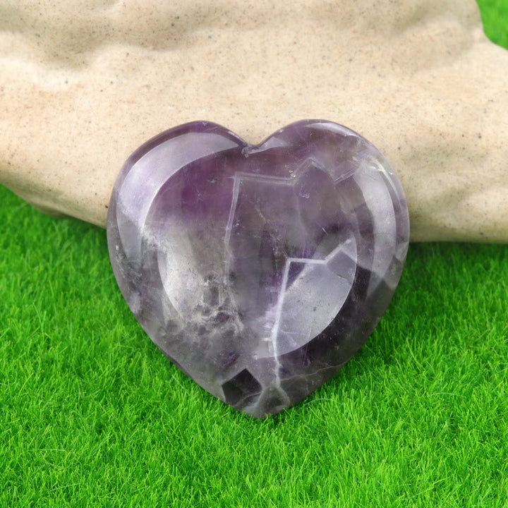 FREE Today: Natural Crystal Worry Stone Bulk Healing Crystals for Anxiety Relief - Amethyst - Heart - image 11