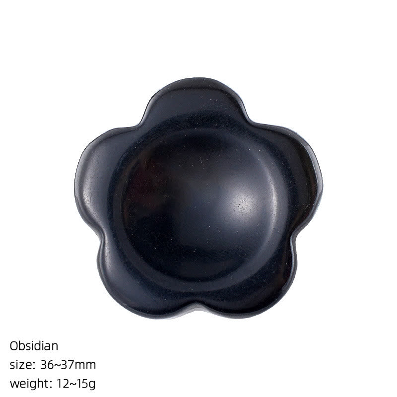 FREE Today: Natural Crystal Worry Stone Bulk Healing Crystals for Anxiety Relief - Obsidian - Flower - image 30