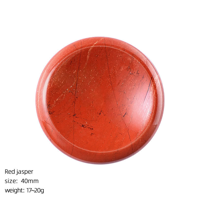 FREE Today: Natural Crystal Worry Stone Bulk Healing Crystals for Anxiety Relief - Red Jasper - Round - image 46