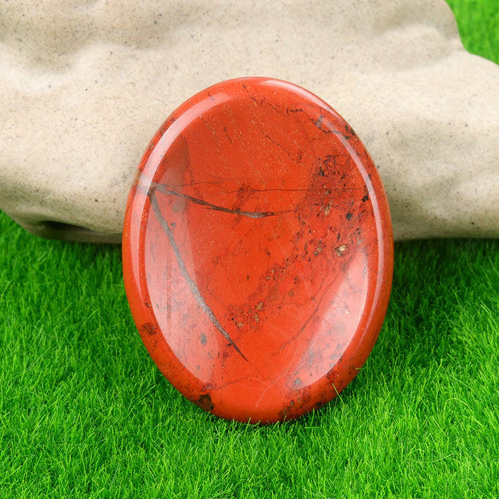 FREE Today: Natural Crystal Worry Stone Bulk Healing Crystals for Anxiety Relief - Red Jasper - Oval - image 47