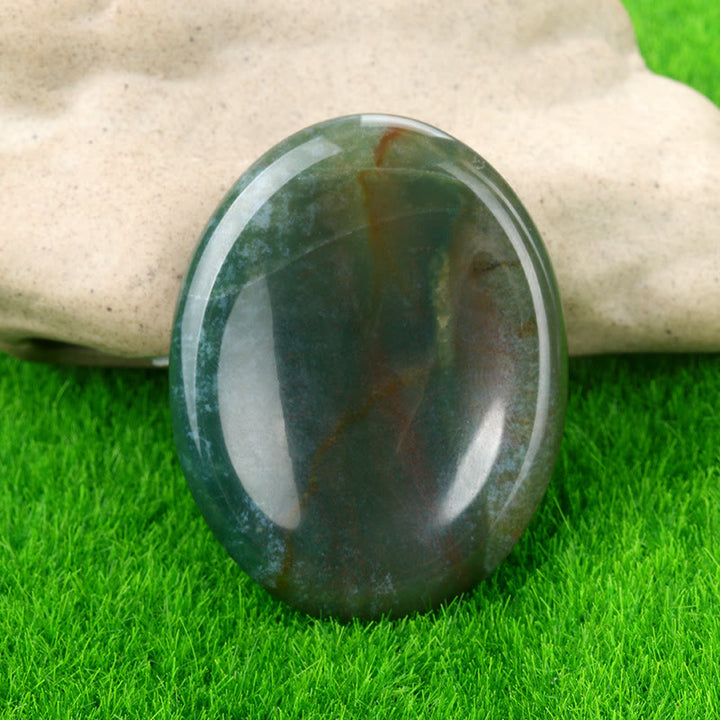 FREE Today: Natural Crystal Worry Stone Bulk Healing Crystals for Anxiety Relief - India Agate - Oval - image 71