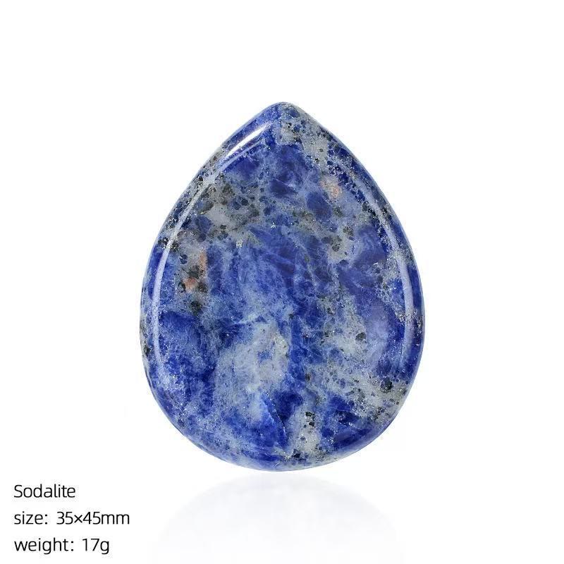 FREE Today: Natural Crystal Worry Stone Bulk Healing Crystals for Anxiety Relief - Sodalite - Teardrop - image 78