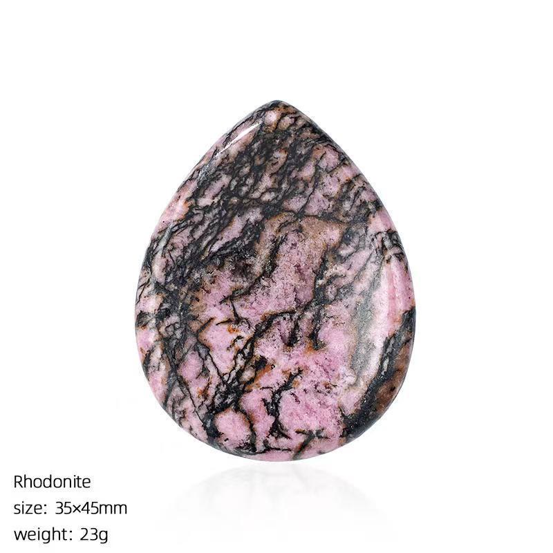 FREE Today: Natural Crystal Worry Stone Bulk Healing Crystals for Anxiety Relief - Rhodonite - Oval - image 86