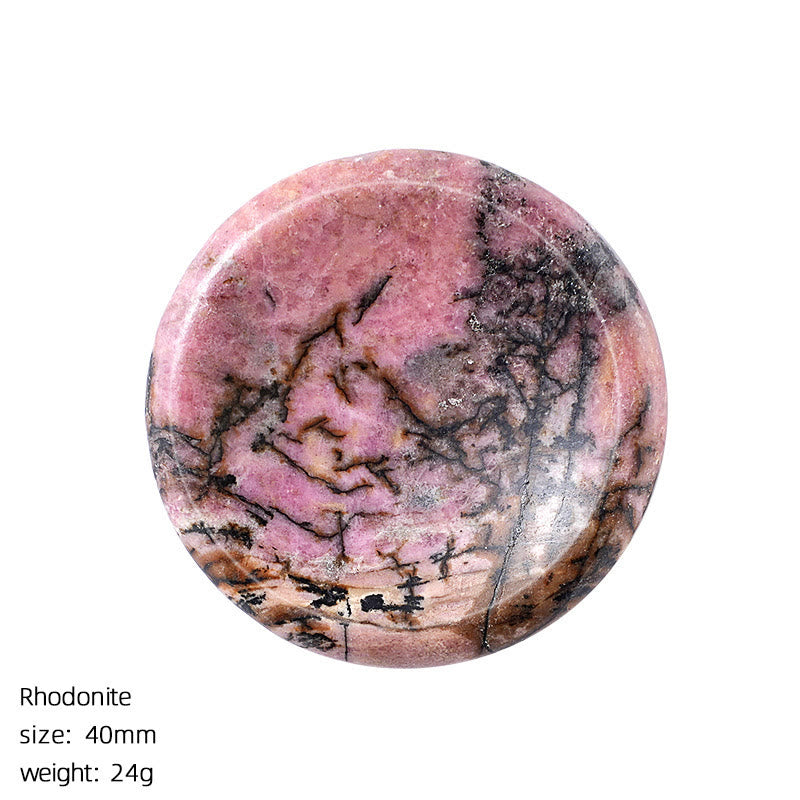 FREE Today: Natural Crystal Worry Stone Bulk Healing Crystals for Anxiety Relief - Rhodonite - Round - image 85