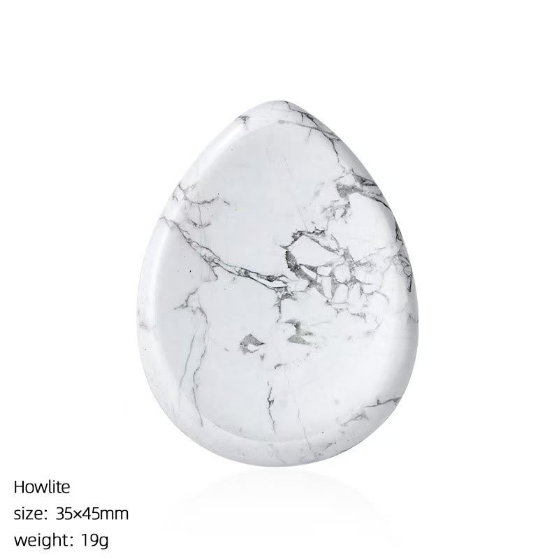 FREE Today: Natural Crystal Worry Stone Bulk Healing Crystals for Anxiety Relief - White Turquoise - Teardrop - image 93