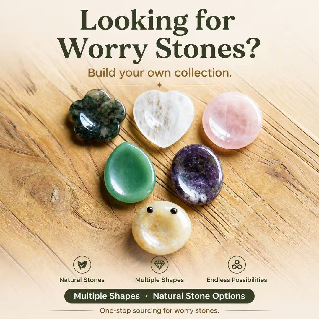 FREE Today: Natural Crystal Worry Stone Bulk Healing Crystals for Anxiety Relief - image 0