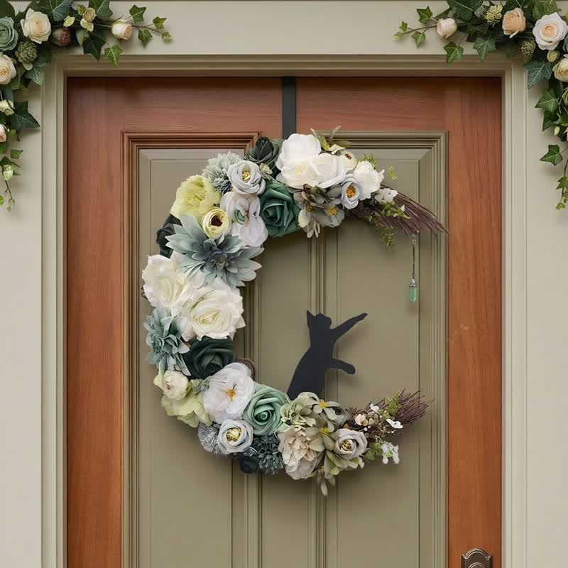 Olivenorma Plastic Foam Straw Nonwoven Flannel Silk Flower Peace Healing Symbol Door Decoration - image 1