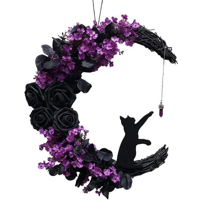 Olivenorma Plastic Fabric Dried Twigs Wood Cutout Gothic Protection Symbol Door Decoration - image 3