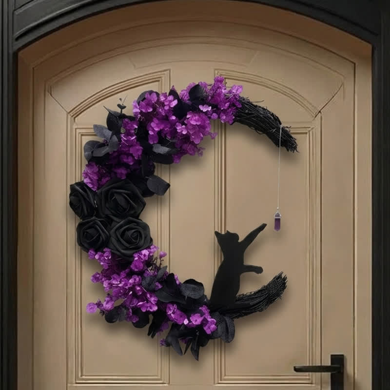 Olivenorma Plastic Fabric Dried Twigs Wood Cutout Gothic Protection Symbol Door Decoration - image 1