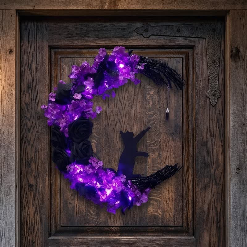 Olivenorma Plastic Fabric Dried Twigs Wood Cutout Gothic Protection Symbol Door Decoration - image 2