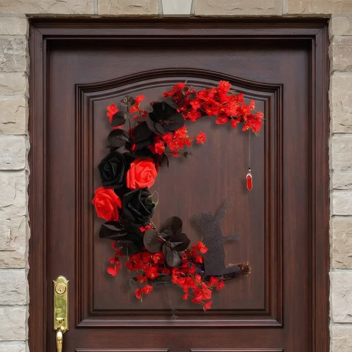 Olivenorma Plastic Dried Twigs Wood Cutout Cat Wreath Mysterious Protection Symbol Door Decoration - image 10