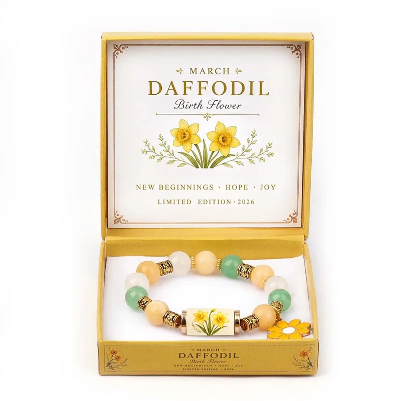 FREE Today: Handmade Bohemian Natural Stone Birth Flower Beaded Bracelet for Women - image 6