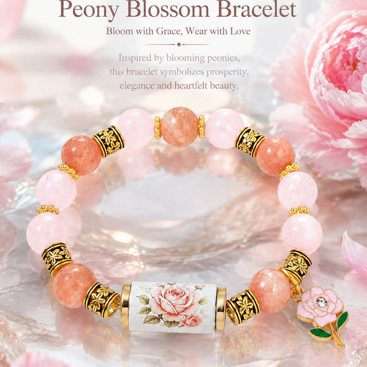 FREE Today: Handmade Bohemian Natural Stone Birth Flower Beaded Bracelet for Women - June Rose - image 10