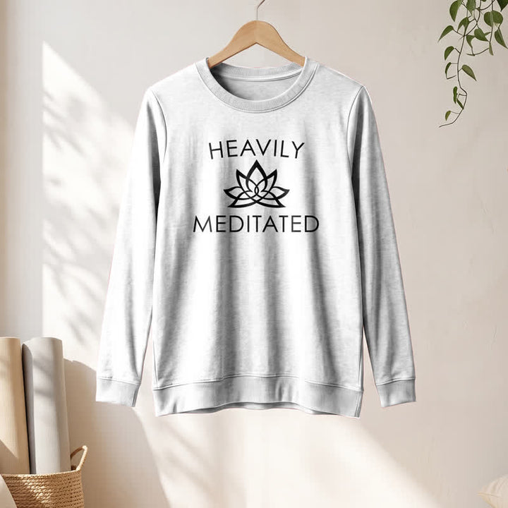 Olivenorma Soft Cotton Blend Heavily Meditated Lotus Print Women's Long Sleeve Shirt - image 4
