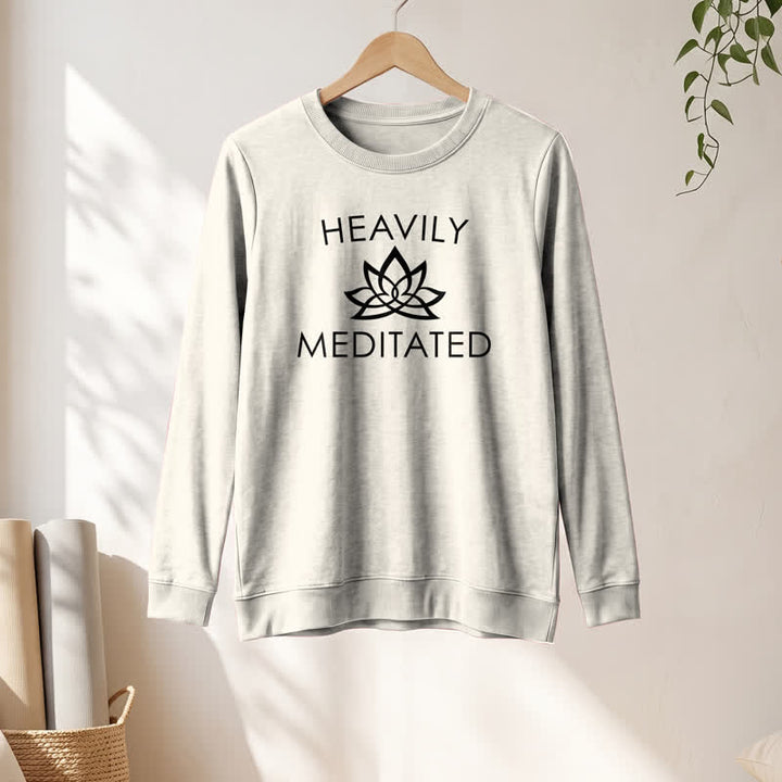 Olivenorma Soft Cotton Blend Heavily Meditated Lotus Print Women's Long Sleeve Shirt - image 10
