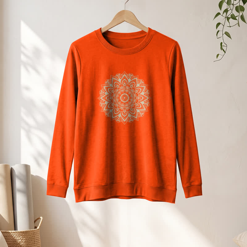 Olivenorma Soft Cotton Blend Mandala Print Women's Long Sleeve Shirt - image 31