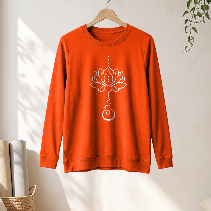 Olivenorma Soft Cotton Blend Unalome Lotus Print Women's Long Sleeve Shirt - image 28