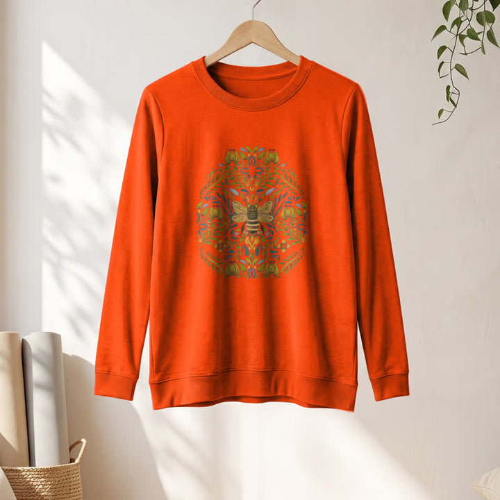 Olivenorma Soft Cotton Blend Bee Floral Print Women's Long Sleeve Shirt - image 28