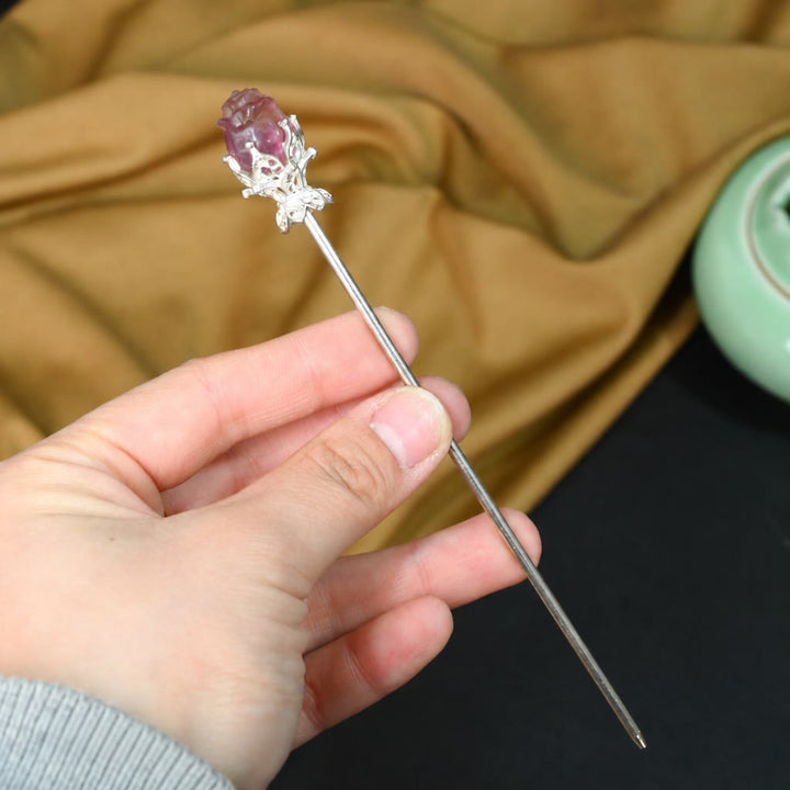 FREE Today: Natural Fluorite Crystal Hair Wand for Manifestation Hairpin - image 0