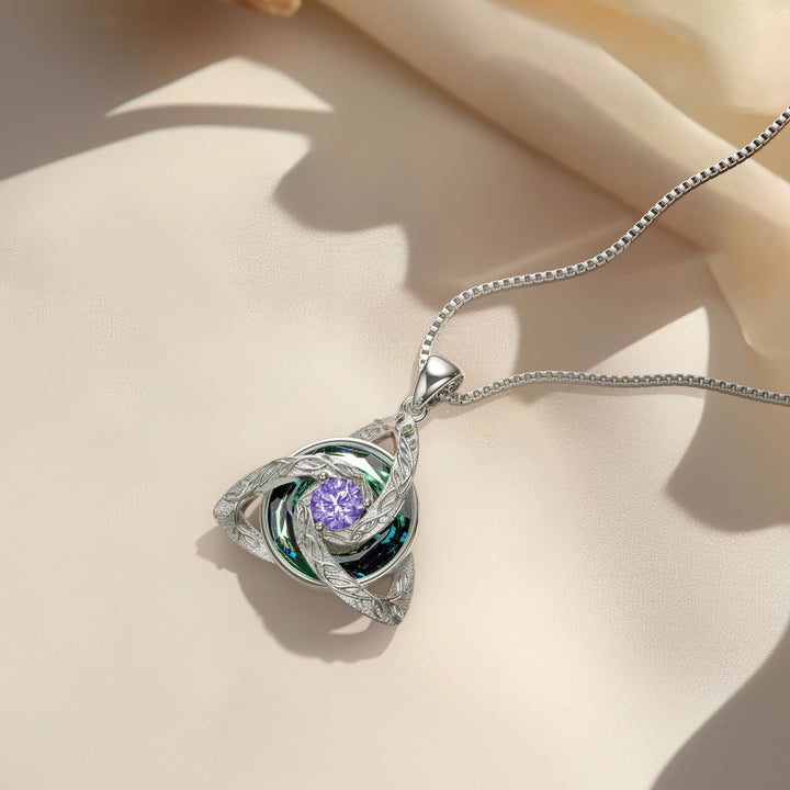 FREE Today: Triquetra Pendant Guardian Amulet Celtic Birthstone Necklace Witchy Jewelry - image 13