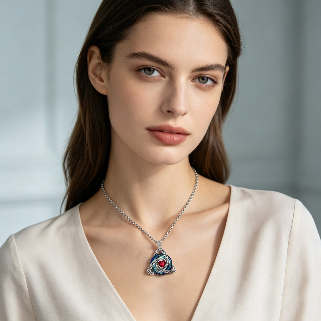 FREE Today: Triquetra Pendant Guardian Amulet Celtic Birthstone Necklace Witchy Jewelry - image 14