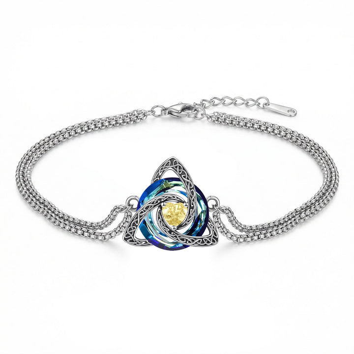 FREE Today: Triquetra Pendant Guardian Amulet Celtic Birthstone Necklace Witchy Jewelry - Bracelet - August - image 30