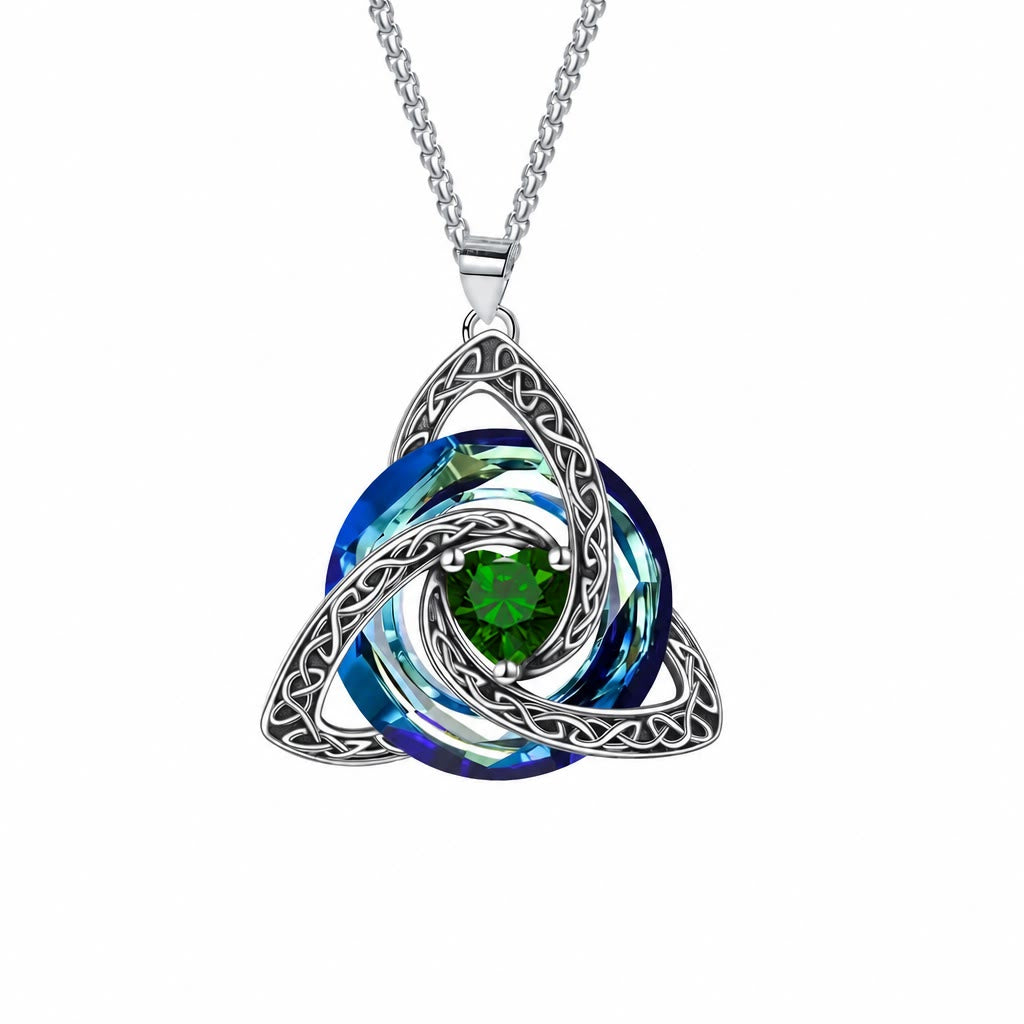 FREE Today: Triquetra Pendant Guardian Amulet Celtic Birthstone Necklace Witchy Jewelry - Necklace - May - image 5