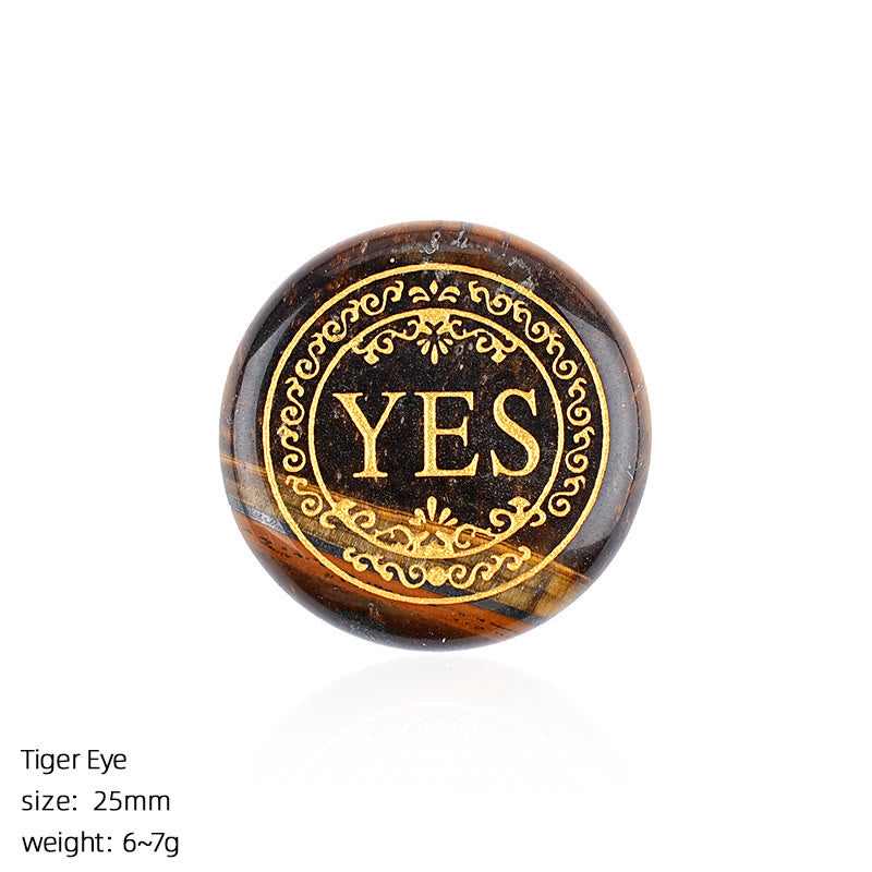 FREE Today: 25mm Natural Crystal Yes or No Decision Coin Double Sides Engraved Tabletop Meditation Decor - Tiger Eye - image 10