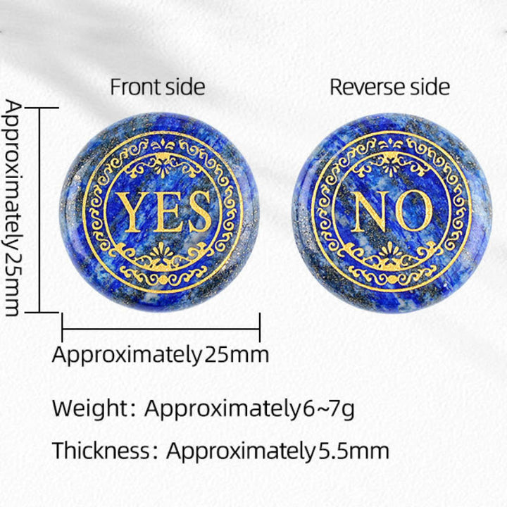 FREE Today: 25mm Natural Crystal Yes or No Decision Coin Double Sides Engraved Tabletop Meditation Decor - image 27