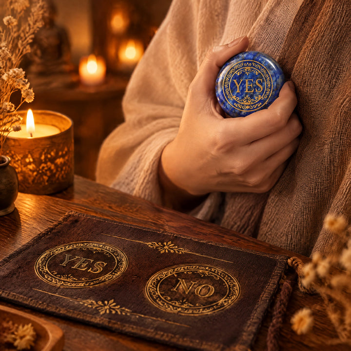FREE Today: 25mm Natural Crystal Yes or No Decision Coin Double Sides Engraved Tabletop Meditation Decor - image 20