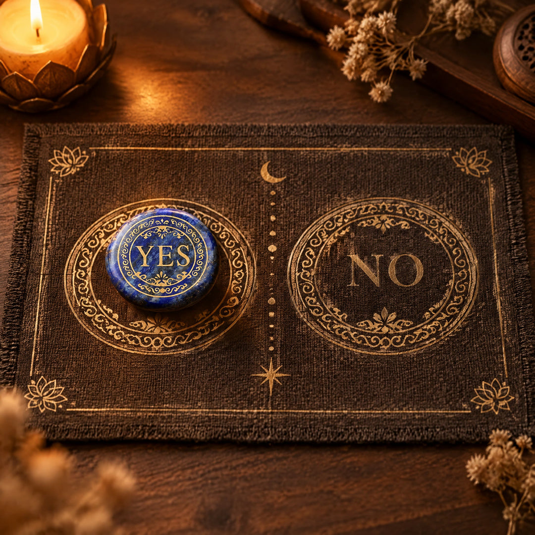 FREE Today: 25mm Natural Crystal Yes or No Decision Coin Double Sides Engraved Tabletop Meditation Decor - image 21
