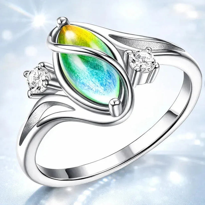 FREE Today: Marquise Cut Moonstone Protection Ring For New Beginning - Blue Green Stone - US 11 - image 0