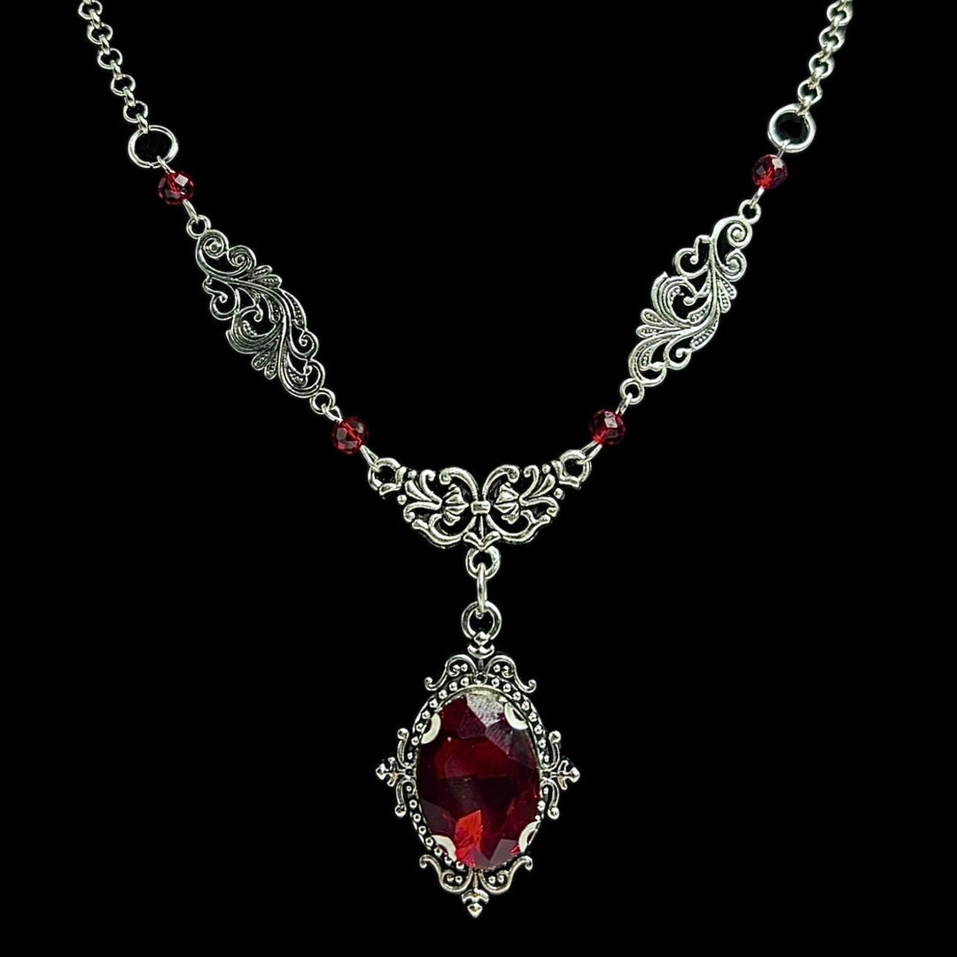 FREE Today: Victorian Gothic Rose Choker Antique Silver Filigree Witch Vampire Necklace - image 1