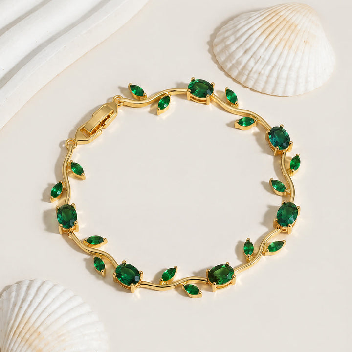 FREE Today: Romantic Tulip Bracelet Multicolor Floral Crystal - Green - Golden - image 45