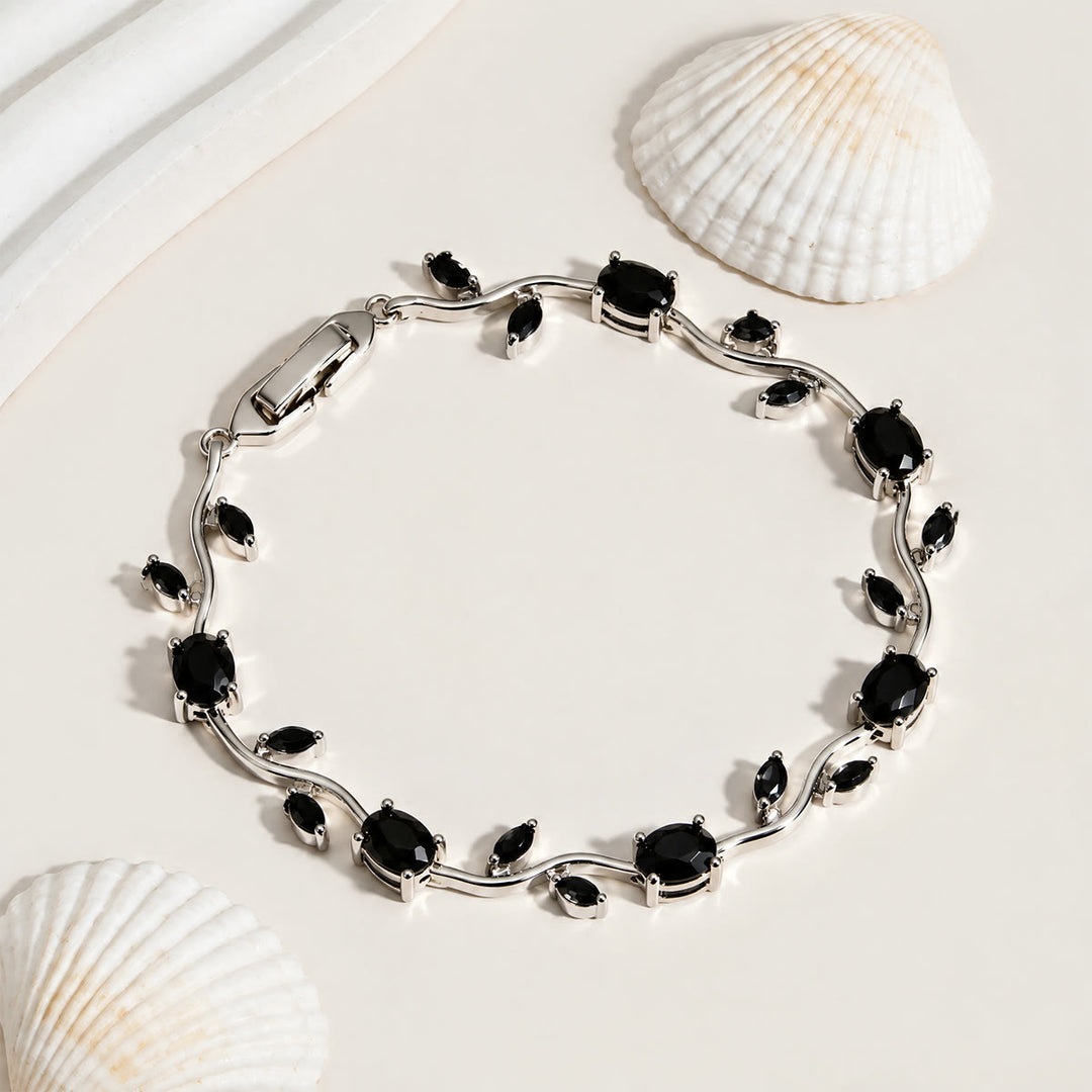 FREE Today: Romantic Tulip Bracelet Multicolor Floral Crystal - Black - Silver Color - image 72