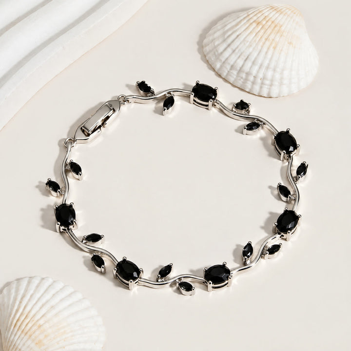 FREE Today: Romantic Tulip Bracelet Multicolor Floral Crystal - Black - Silver Color - image 72