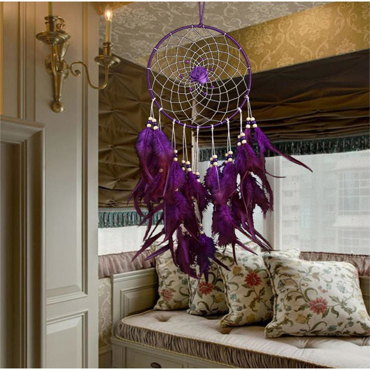 Olivenorma Large Purple Creative Style Rose Dream Catcher