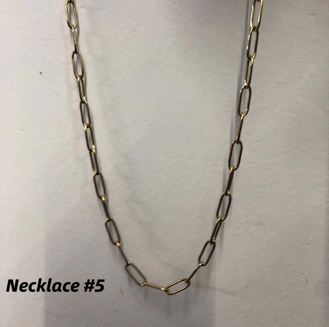 Olivenorma Geometric Round Or Water Drop Crystal Gold Pendant Necklace - image 5