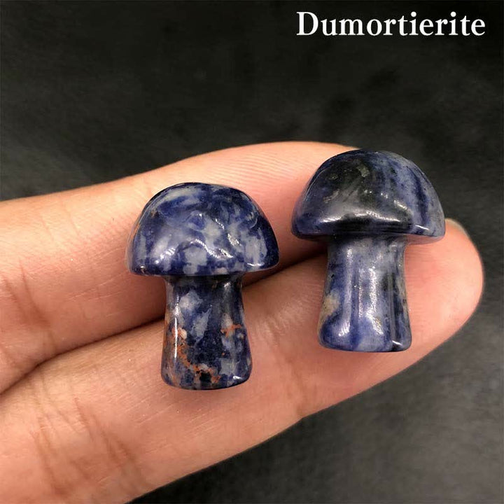 Olivenorma Natural Crystal Mini Mushroom Decoration  - Dumortierite  - image 37