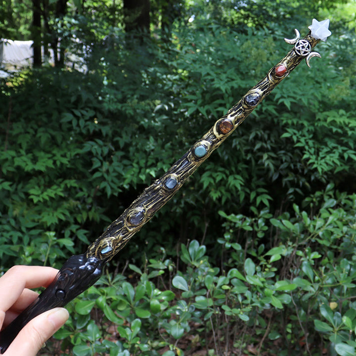 Olivenorma Natural Chakra Merkaba Crystal Wands