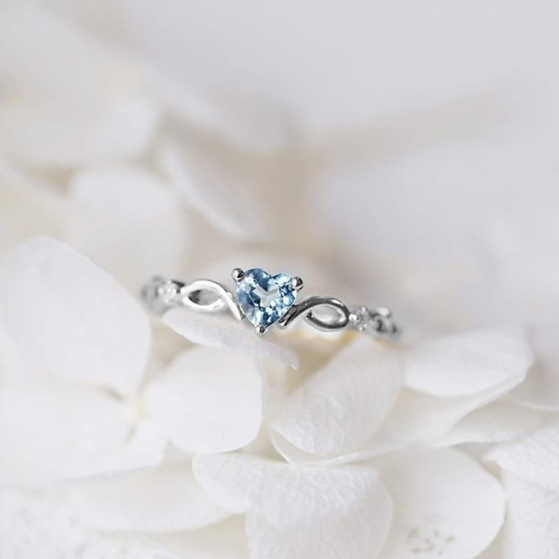FREE Today: The Eternal Heart - Birthstone Ring - Silver-Blue - 14 - image 3