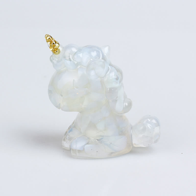 Olivenorma Crystal Unicorn Gemstone Decoration - Opalite - image 50