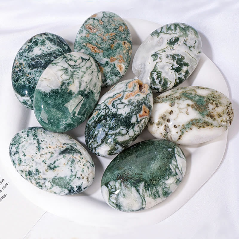 Olivenorma Moss Agate Hot Compress Beauty Massage Natural Stone