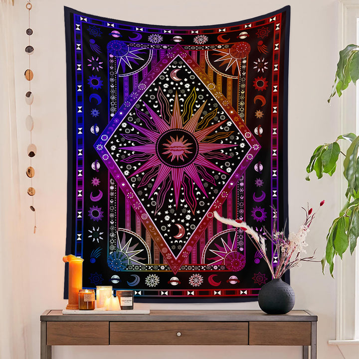 Olivenorma Sun Rays Moon Bohemia Tapestry