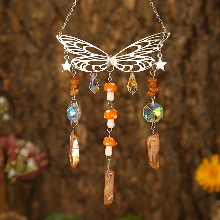 Olivenorma Crystal Butterfly Wings Sunshine Catcher Wind Chime