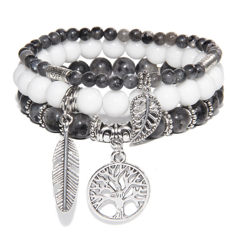 Olivenorma "Nature's Healing Moments" Tree Of Life 3 Pieces Bracelet Set