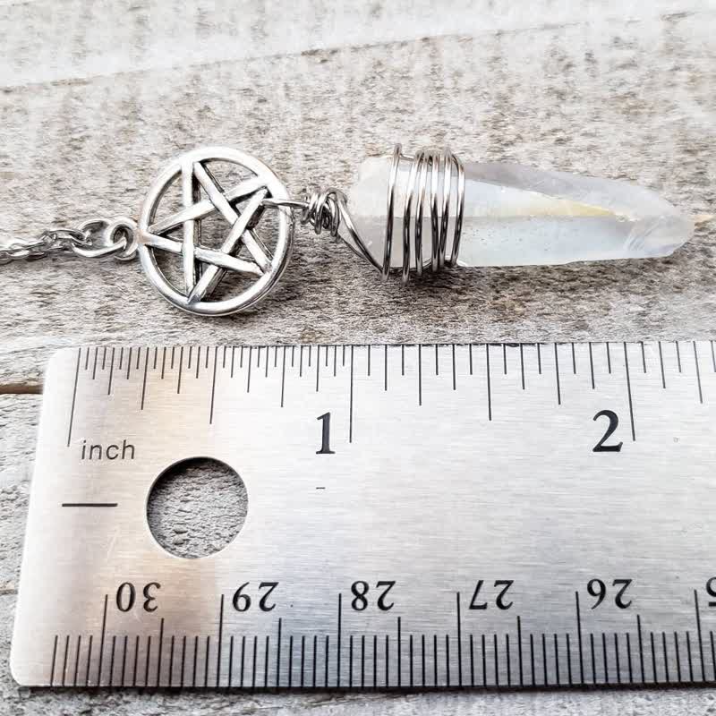 Olivenorma Pentagram Quartz Witch Necklace